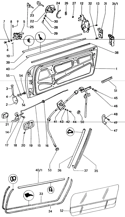 (New) 914 Door Window Seal Left, Vertical - 1970-76 2