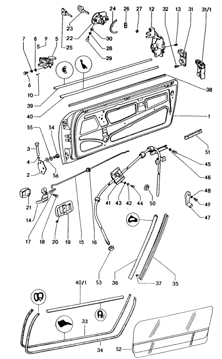 (New) 914 Door Window Slot Seal, Inner Fuzzy 2