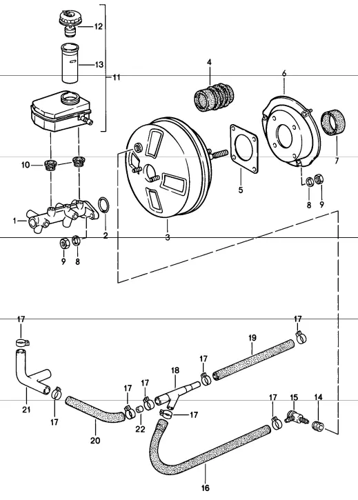 (New) 924/944/968 Ate Brake Booster - 1983-95 2