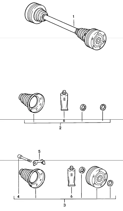 (New) 924/944 Drive Shaft Cv Kit 1977-89 2