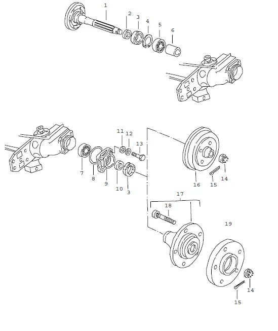 (New) 924, 944 Rear Axle Cylinder Roller Bearing External 1976-85 2