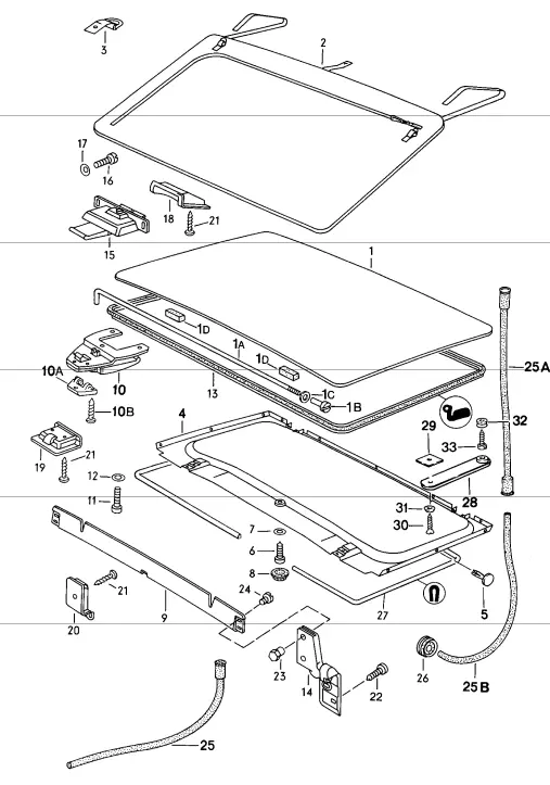 (New) 924/944 Sunroof Catch Bracket 1976-91 2