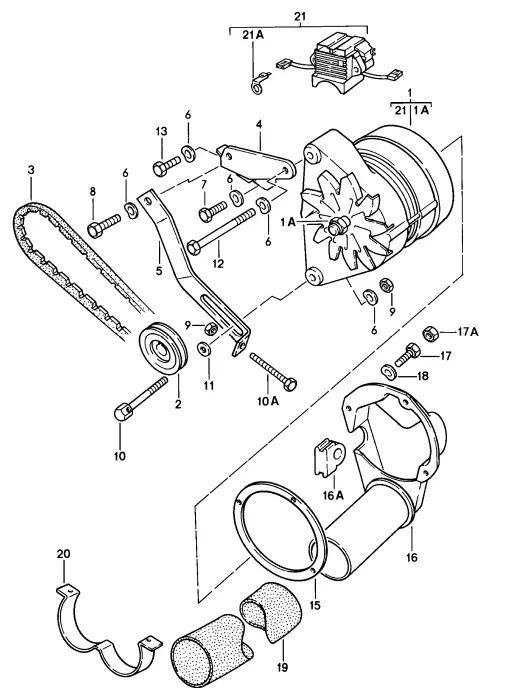 (New) 928 Alternator Drive Belt 10 X 875 2