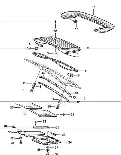 (New) 930 Engine Lid Spoiler Seal - 1978-94 2