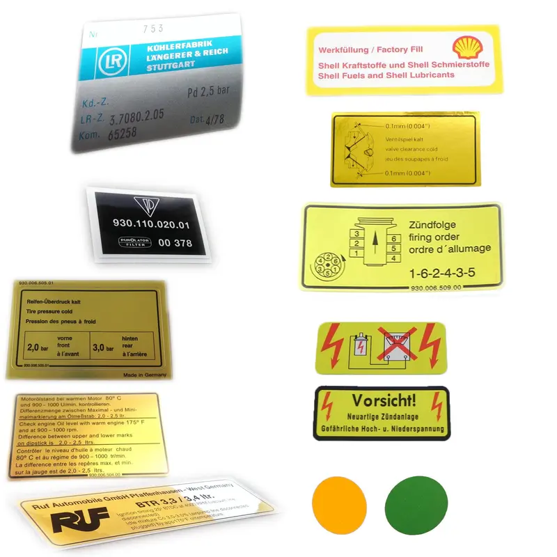 (New) 930 Turbo Engine Bay Decal Set - 1979-80 1