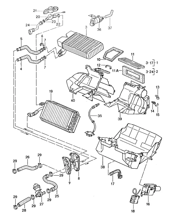 (New) 944, 968 A/C Evaporator 1985-95 2
