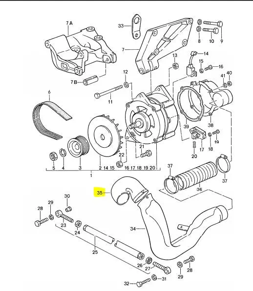 (New) 944 Alternator Air Duct - 1985-91 2