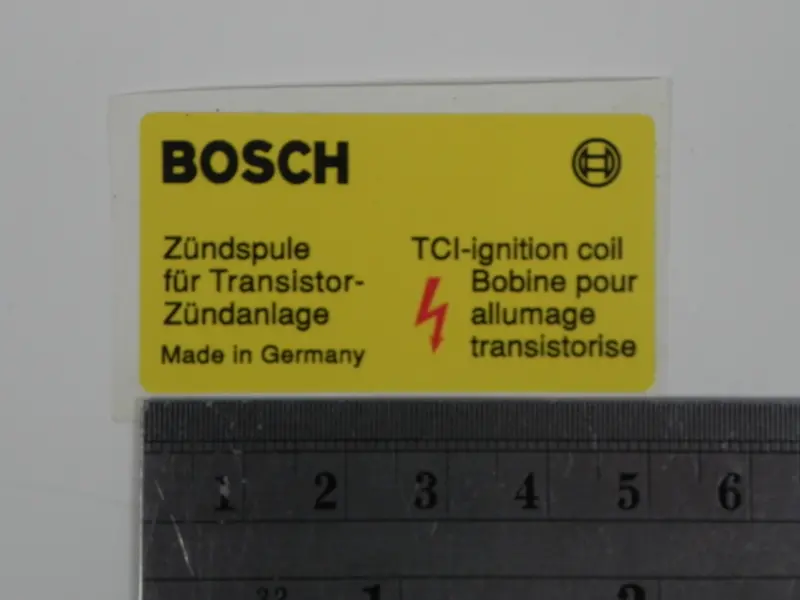 (New) 964 Bosch Coil Decal - 1989-94 2
