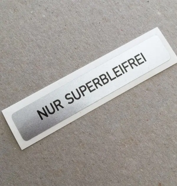 (New) 964 Nur Superbleifrei Gas Filler Door Decal - 1989-94 1