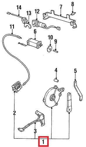 (New) 993 Cabriolet Right Hand Convertible Top Transmission - 1994-95 1