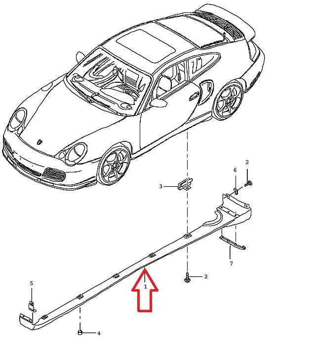 (New) 996 Right Rocker Panel Cover - 2001-05 1