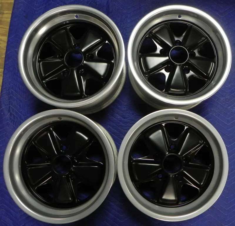 (New) Complete Set Of Refinished 7Jx15 & 8Jx15 Fuchs Wheels - 1973-89 1