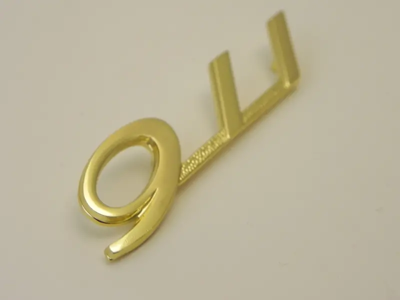 (New) Gold 911 Glove Box Emblem - 1965-66 2