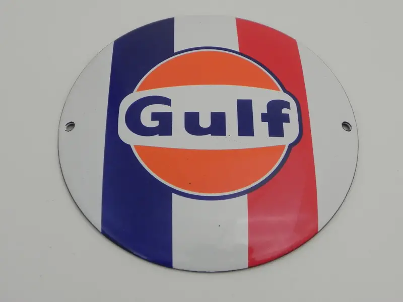 (New) Gulf French Stripe Rear Grill Badge 1