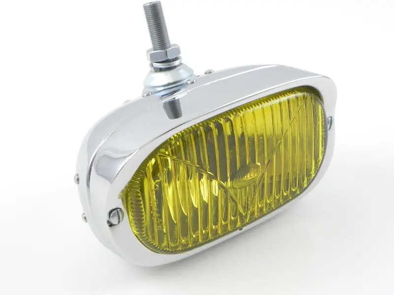(New) Hella 128 Fog Light With Yellow Lens 6V H3 Bulb - 1960-68 1