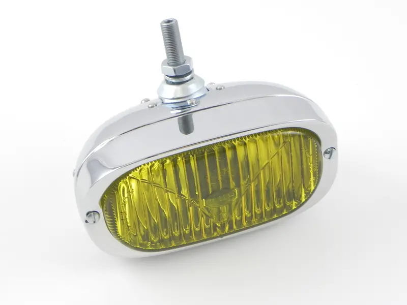 (New) Hella 128 Fog Light With Yellow Lens 6V H3 Bulb - 1960-68 2