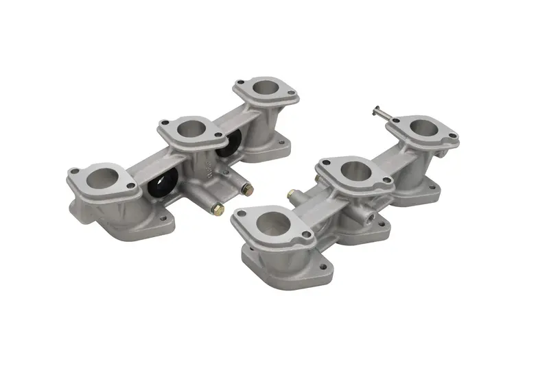 (New) Intake Manifold Set, Carbureted Or Mfi 46X42mm - Raw Aluminum 2