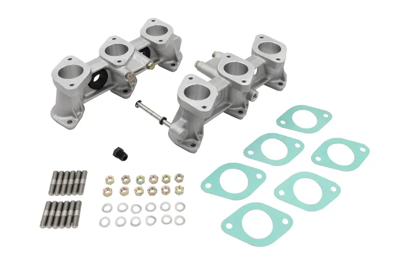 (New) Intake Manifold Set, Motronic Injection 50X42mm - Raw Aluminum 1
