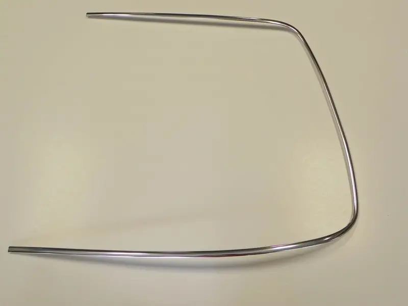 (New) Left Front Windshield Bright Aluminum Trim - 1965-77 1