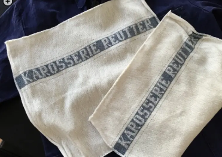 (New) Original Porsche 356 Body Reutter Towel "Blaumann" 2