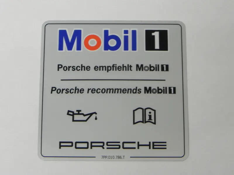 (New) Panamera Mobil Oil Decal - 2010-22 1