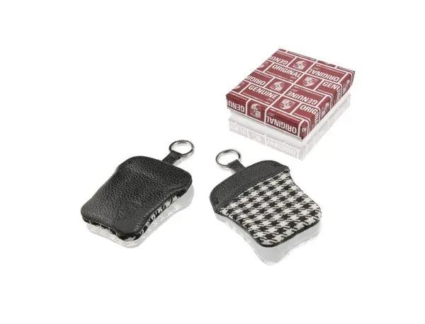 (New) Pepita Key Pouch W/ Embossed Porsche Crest 1