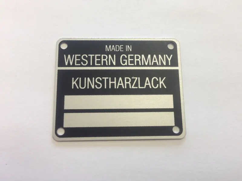(New) Porsche 911 Paint Plate With Rivets - 1970-83 1