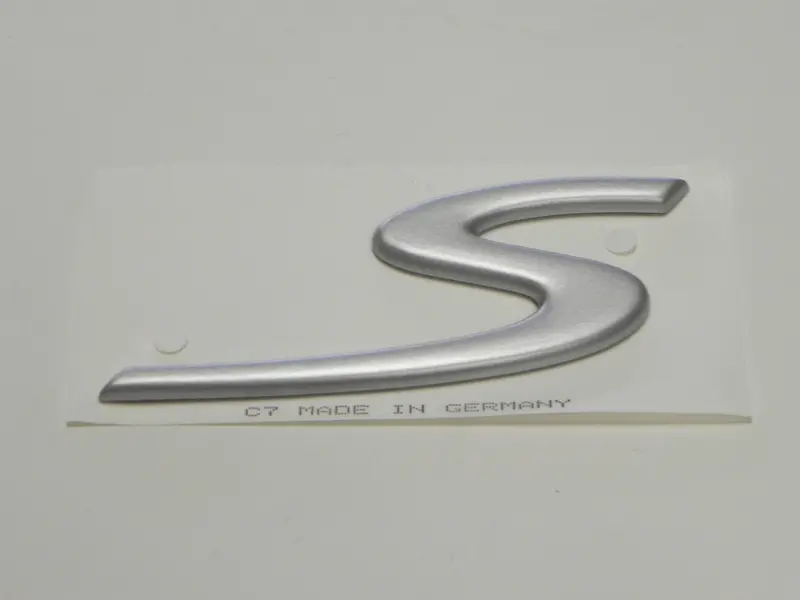 (New) Satin Aluminum Emblem: "S" - 2006-08 1