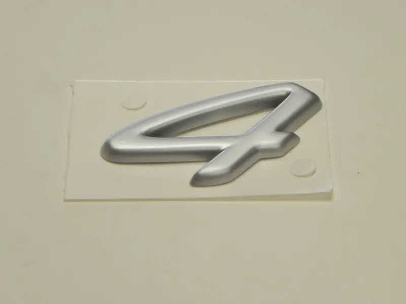 (New) Silver Carrera S "4" Emblem - 1995-98 1