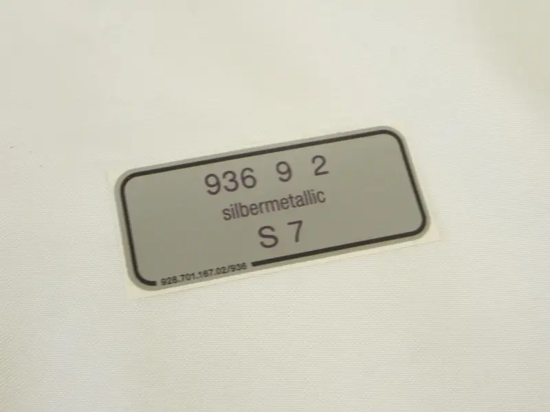 (New) Silver Metallic Paint Code Decal 1