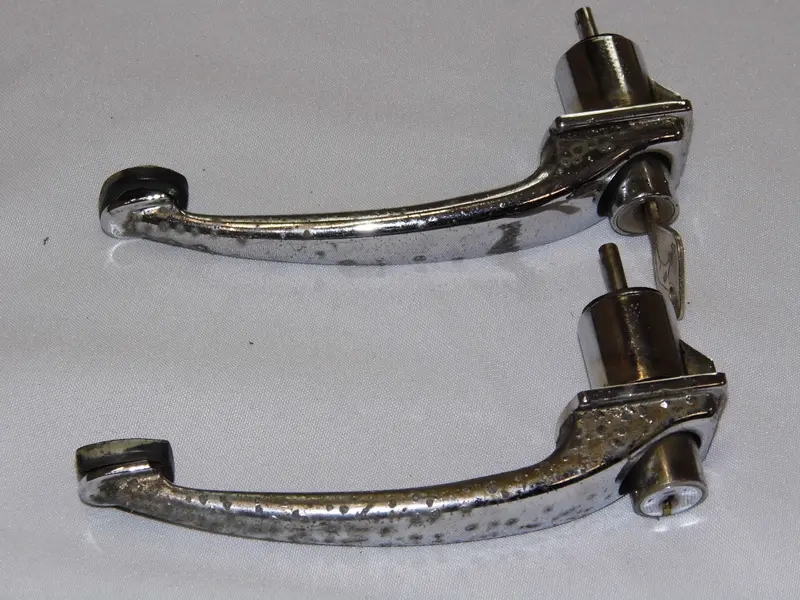 (Original) 356 At1 Square Edge Door Handles (Pair) -1957 1