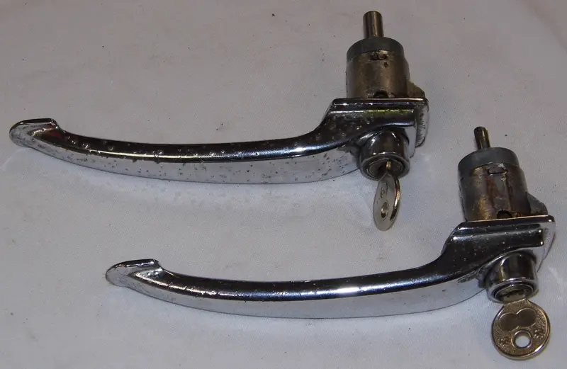 (Original) 356 Pre A / At1 Square Edge Door Handle (Pair) - 1950-57 1