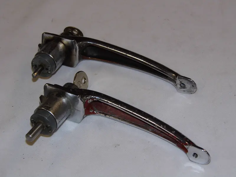 (Original) 356 Pre A / At1 Square Edge Door Handle (Pair) - 1950-57 2