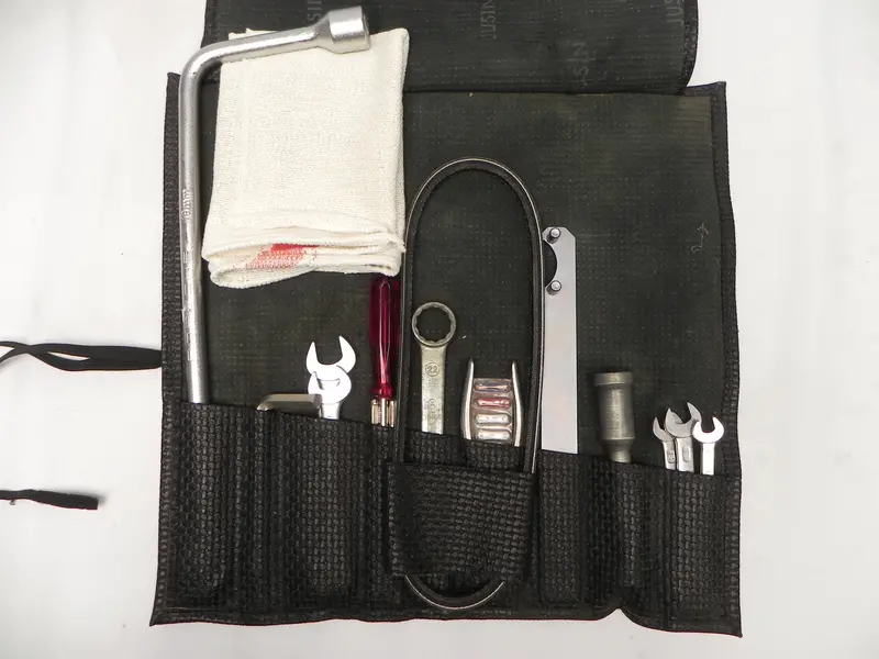 (Original) 911 Tool Kit Black Basket Weave With Tie String - 1973-74 1