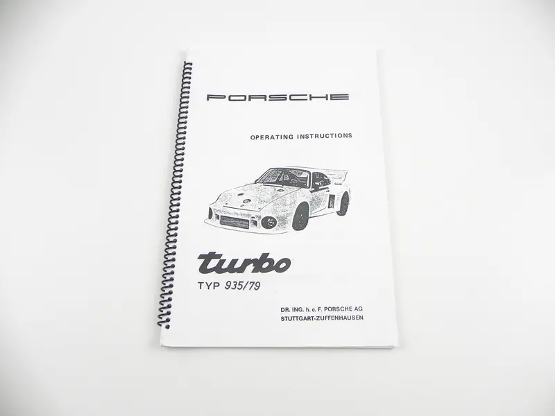 (Original) Porsche 935/79 Operating Instructions 1