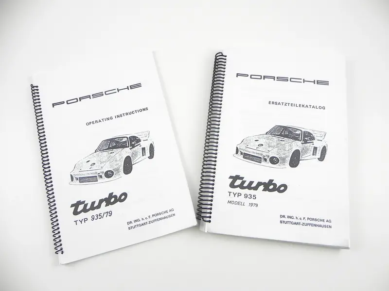 (Original) Porsche 935/79 Operating Instructions And Spare Parts Catalog Set 1