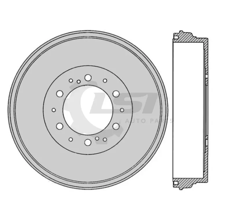 Rear Brake Drums For Toyota Hilux 4Wd Kun25 Kun26 Ggn25 Gun126 2005-On 1