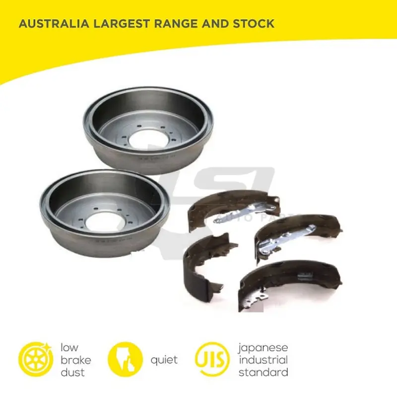 Rear Brake Shoes And Brake Drum Set For Toyota Hiace Kdh223 3.0L 08/2009-01/2019 1