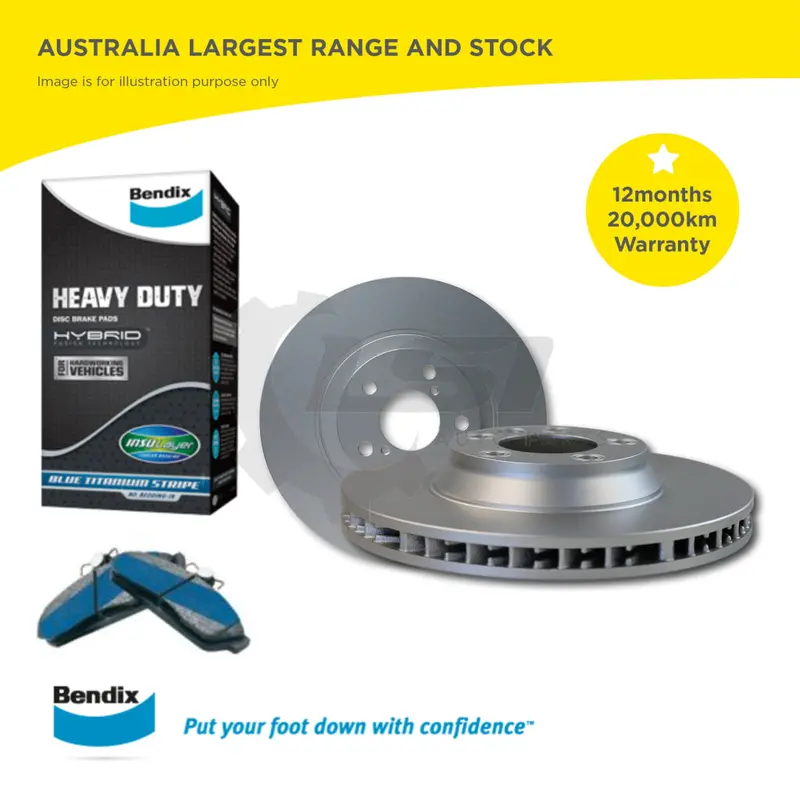 Rear Disc Rotors And Brake Pads For Toyota Hiace Gdh300 2.8L 02/2019-08/2022 1