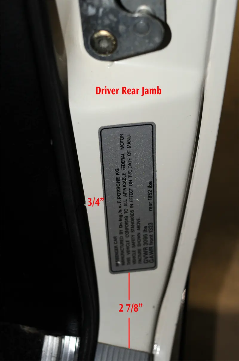 (Repro) Left Door Jamb Chassis Id Decal - 1969 Onward 2
