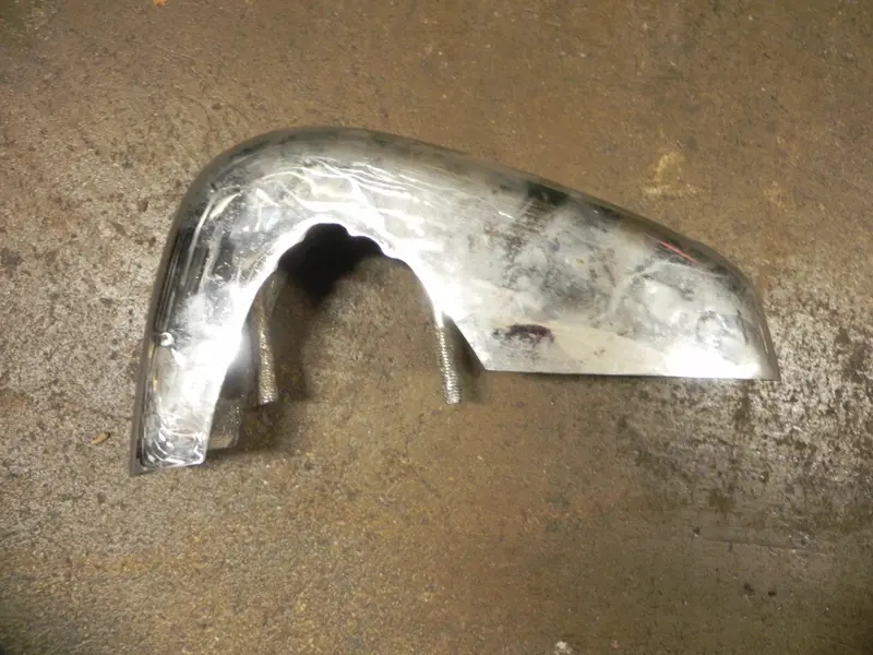 (Used) 356 B/C Left Rear Bumper Guard Without Guard Top - 1959-65 1