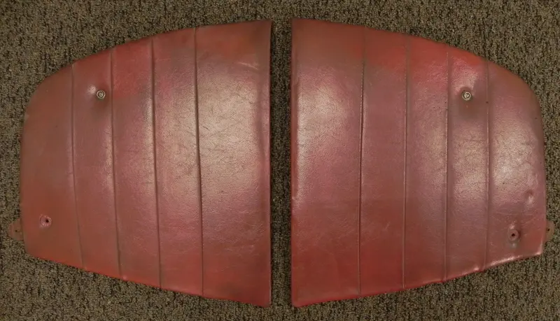 (Used) 356 Cabriolet Soft Top Interior Quarter Panel Pair With Red Vinyl Covers 1957-65 1