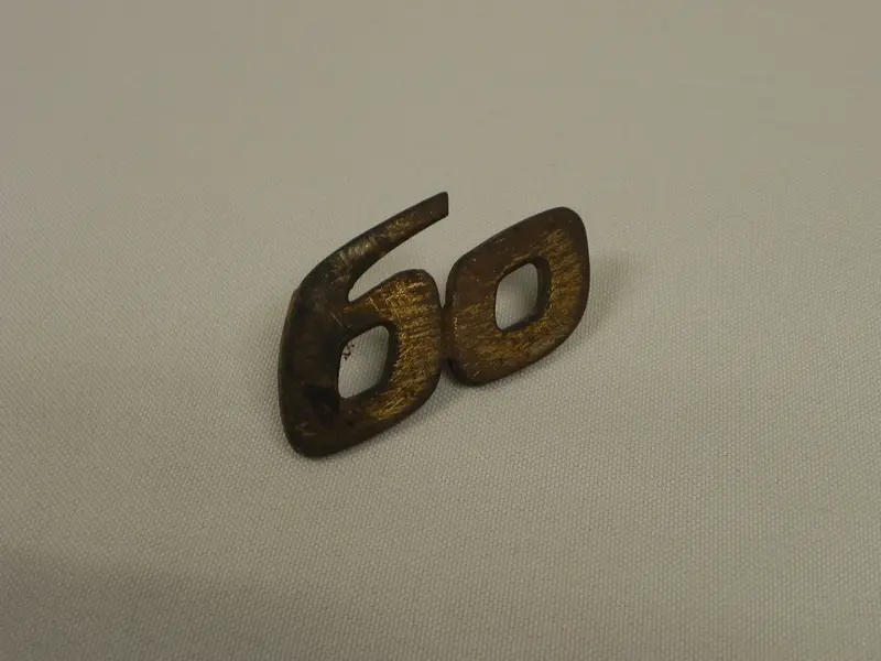 (Used) 356 Original 'R' Gold Emblem: "60" - 1960-65 1