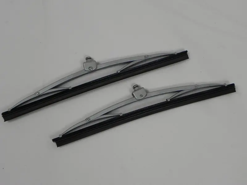 (Used) 356 Pre-A/A Set Of Silver Screw-Type Windshield Wiper Blades - 1954-58 1