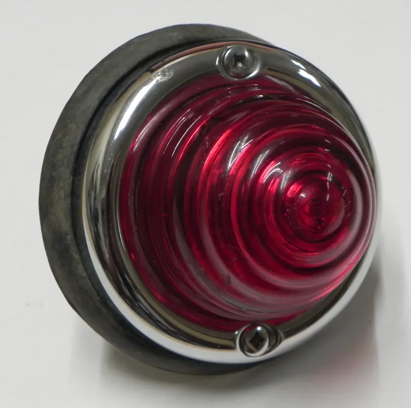 (Used) 356 Red Beehive Taillight Lens Assembly - 1950-57 1