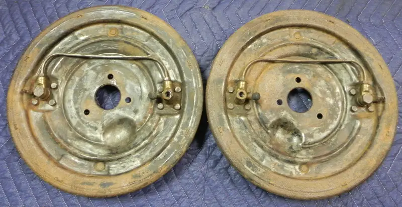 (Used) 356B Front Drum Brake  Plate Pair - 1960-63 1