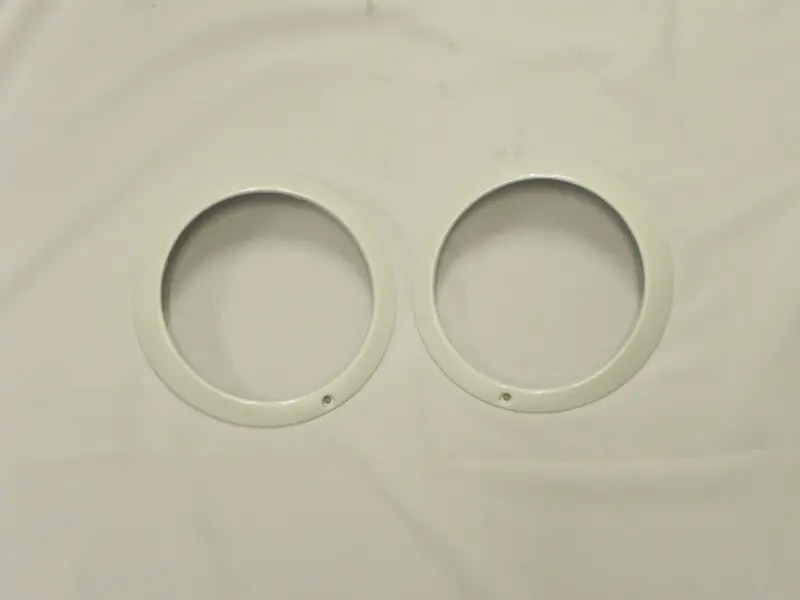 (Used) 911/912/930 Pair Of White Sealed Beam Headlight Rims - 1968-86 1