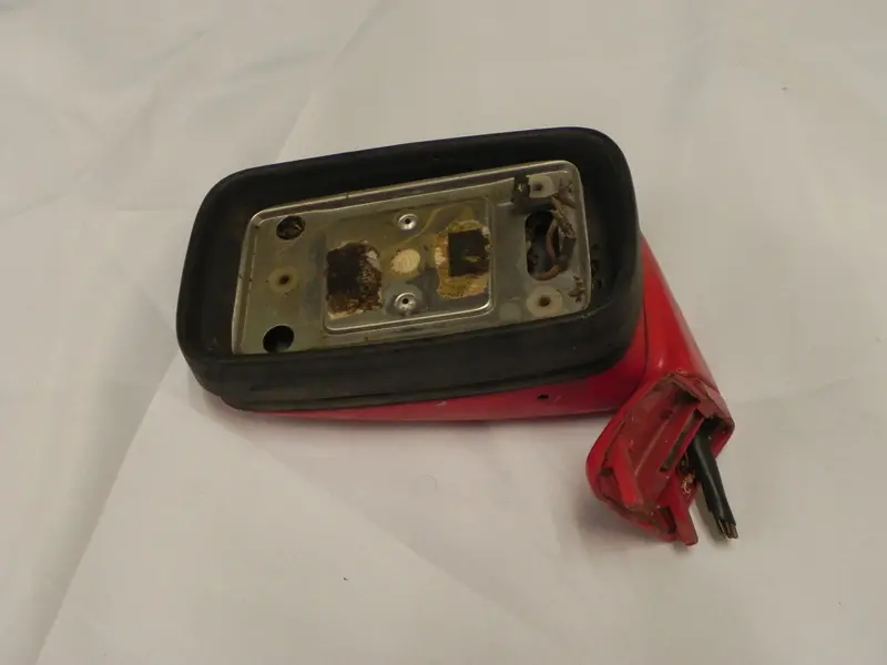 (Used) 911 Left Hand Red Power Mirror Housing - 1976-83 1