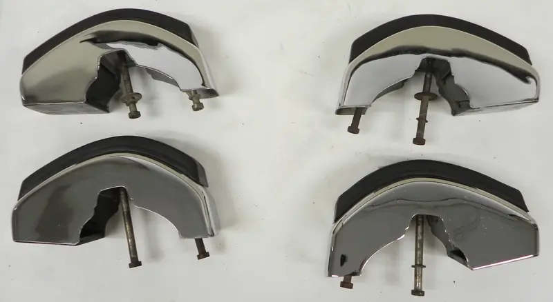 (Used) 911S Pair Of Front Left & Right Chrome Bumper Guard W/ Pads - 1965-73 1
