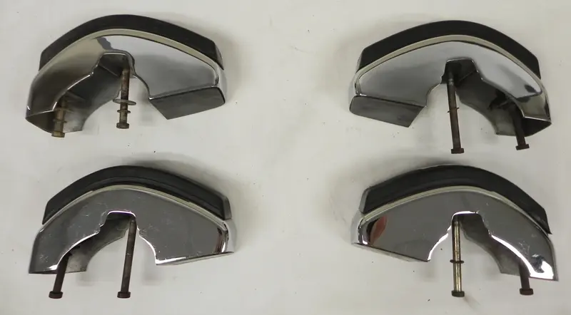 (Used) 911S Pair Of Front Left & Right Chrome Bumper Guard W/ Pads - 1965-73 2